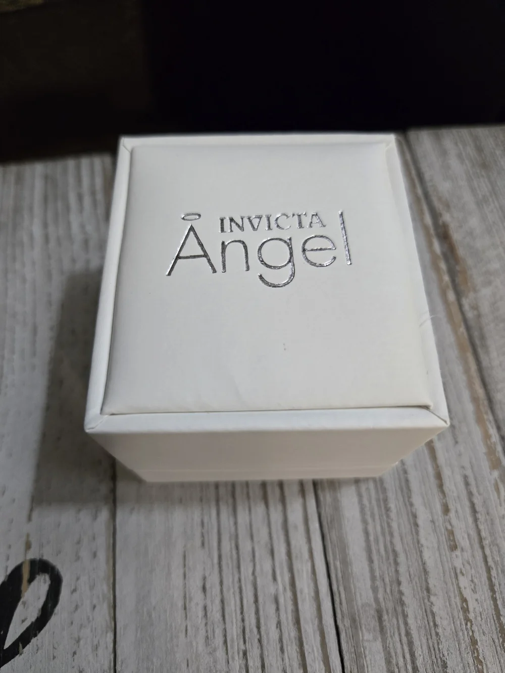 Invicta Silver Crystal Ring Watch with Sparkling Bezel